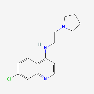 molecular formula C15H18ClN3 B11843900 7-chloro-N-(2-(pyrrolidin-1-yl)ethyl)quinolin-4-amine CAS No. 169815-25-2