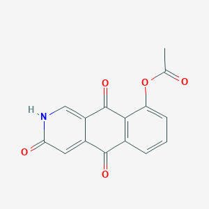 molecular formula C15H9NO5 B11843925 Benz[g]isoquinoline-3,5,10(2H)-trione, 9-(acetyloxy)- CAS No. 135735-66-9