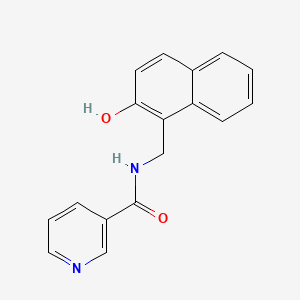 molecular formula C17H14N2O2 B11843965 N-[(2-Hydroxynaphthalen-1-yl)methyl]pyridine-3-carboxamide CAS No. 91026-38-9