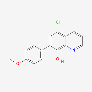 molecular formula C16H12ClNO2 B11843979 5-Chloro-7-(4-methoxyphenyl)quinolin-8-ol CAS No. 648896-42-8