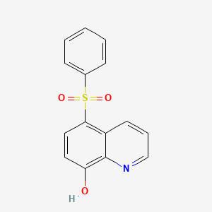 molecular formula C15H11NO3S B11843989 5-(Benzenesulfonyl)quinolin-8-ol CAS No. 61430-90-8