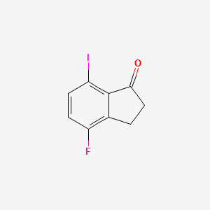 molecular formula C9H6FIO B11844011 4-Fluoro-7-iodo-2,3-dihydro-1H-inden-1-one 