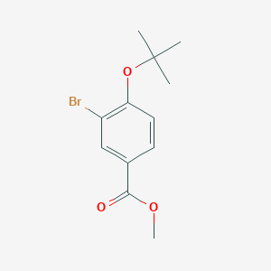 molecular formula C12H15BrO3 B11844022 Methyl 3-bromo-4-tert-butoxybenzoate CAS No. 1131594-31-4