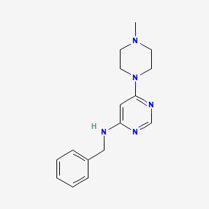molecular formula C16H21N5 B11844023 N-Benzyl-6-(4-methylpiperazin-1-yl)pyrimidin-4-amine 