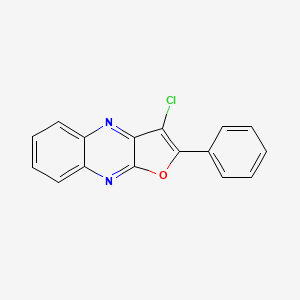 molecular formula C16H9ClN2O B11844049 3-Chloro-2-phenylfuro[2,3-B]quinoxaline CAS No. 88051-13-2