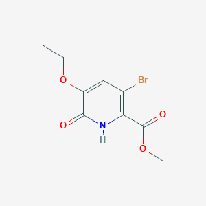 molecular formula C9H10BrNO4 B11844060 Methyl 3-bromo-5-ethoxy-6-oxo-1,6-dihydropyridine-2-carboxylate 