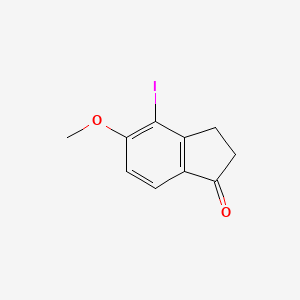 molecular formula C10H9IO2 B11844073 4-Iodo-5-methoxy-2,3-dihydroinden-1-one 