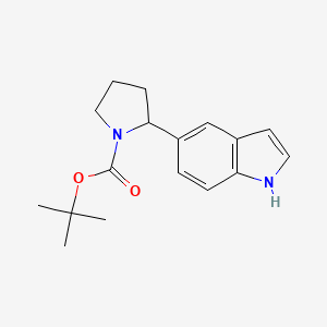 molecular formula C17H22N2O2 B11844114 tert-Butyl 2-(1H-indol-5-yl)pyrrolidine-1-carboxylate 