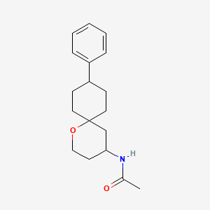 molecular formula C18H25NO2 B11844129 4-Acetylamino-9-phenyl-1-oxaspiro[5.5]undecane CAS No. 1020085-28-2