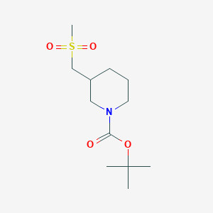 molecular formula C12H23NO4S B11844130 Tert-butyl 3-((methylsulfonyl)methyl)piperidine-1-carboxylate 