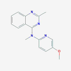 molecular formula C16H16N4O B11844137 4-Quinazolinamine, N-(5-methoxy-2-pyridinyl)-N,2-dimethyl- CAS No. 827031-76-5