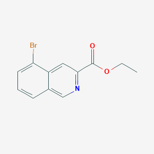 molecular formula C12H10BrNO2 B11844168 Ethyl 5-bromoisoquinoline-3-carboxylate 