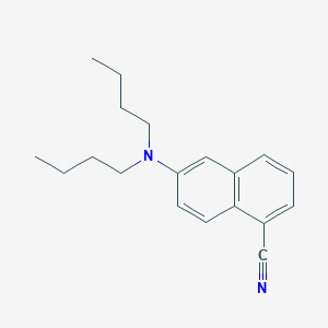 molecular formula C19H24N2 B11844203 6-(Dibutylamino)naphthalene-1-carbonitrile CAS No. 591253-35-9