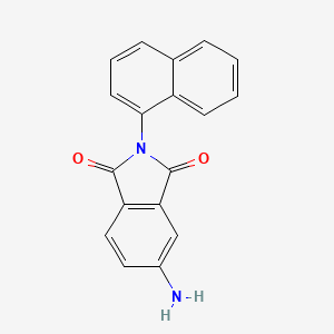 molecular formula C18H12N2O2 B11844255 5-Amino-2-(naphthalen-1-yl)isoindoline-1,3-dione 