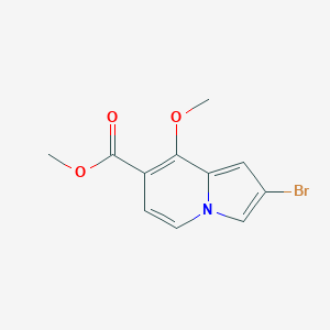molecular formula C11H10BrNO3 B11844316 Methyl 2-bromo-8-methoxyindolizine-7-carboxylate 