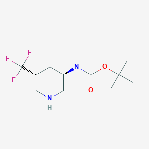 molecular formula C12H21F3N2O2 B11844358 tert-butyl N-methyl-N-[(3R,5R)-5-(trifluoromethyl)piperidin-3-yl]carbamate 