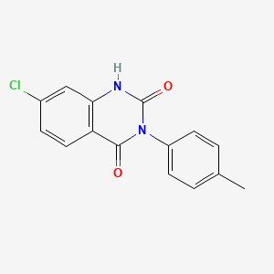 molecular formula C15H11ClN2O2 B11844368 7-Chloro-3-(p-tolyl)quinazoline-2,4(1H,3H)-dione CAS No. 61680-17-9