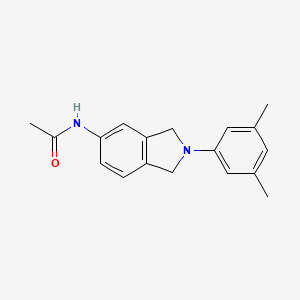 molecular formula C18H20N2O B11844408 N-[2-(3,5-Dimethylphenyl)-2,3-dihydro-1H-isoindol-5-yl]acetamide CAS No. 651733-99-2