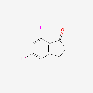 molecular formula C9H6FIO B11844420 5-Fluoro-7-iodo-2,3-dihydroinden-1-one 