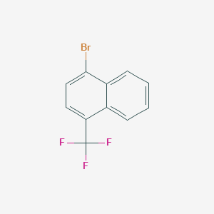 molecular formula C11H6BrF3 B11844423 1-Bromo-4-(trifluoromethyl)naphthalene 