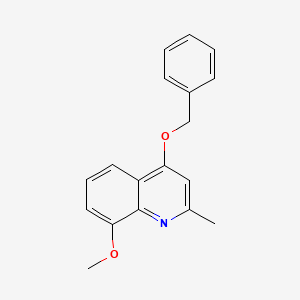 molecular formula C18H17NO2 B11844429 4-(Benzyloxy)-8-methoxy-2-methylquinoline 