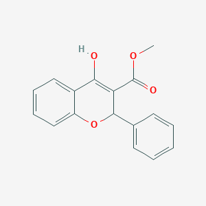molecular formula C17H14O4 B11844435 Methyl 4-hydroxy-2-phenyl-2H-chromene-3-carboxylate 