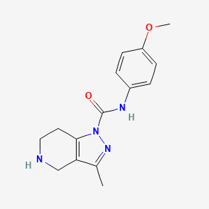 molecular formula C15H18N4O2 B11844448 N-(4-Methoxyphenyl)-3-methyl-4,5,6,7-tetrahydro-1H-pyrazolo[4,3-C]pyridine-1-carboxamide 