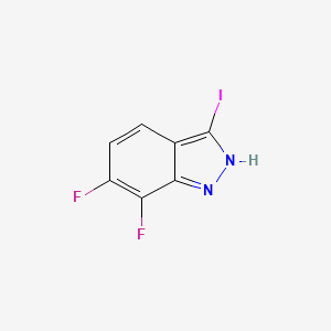 molecular formula C7H3F2IN2 B11844460 6,7-Difluoro-3-iodo-1H-indazole 