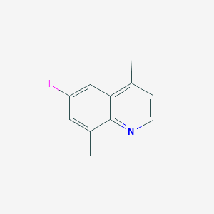 molecular formula C11H10IN B11844479 6-Iodo-4,8-dimethylquinoline CAS No. 261636-07-1