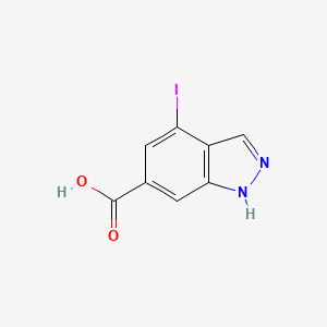 molecular formula C8H5IN2O2 B11844498 4-Iodo-1H-indazole-6-carboxylic acid CAS No. 1799412-32-0