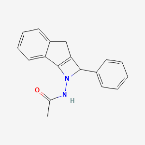 molecular formula C18H16N2O B11844522 N-(2-Phenyl-2,3-dihydro-1H-indeno[1,2-b]azet-1-yl)acetamide CAS No. 61528-71-0