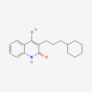 molecular formula C18H23NO2 B11844548 3-(3-Cyclohexylpropyl)-2,4-quinolinediol CAS No. 5427-45-2