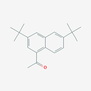 molecular formula C20H26O B11844572 Ethanone, 1-[3,6-bis(1,1-dimethylethyl)-1-naphthalenyl]- CAS No. 873798-26-6