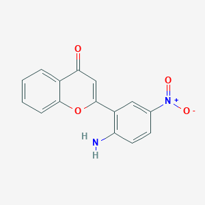 molecular formula C15H10N2O4 B11844592 2-(2-Amino-5-nitrophenyl)-4H-chromen-4-one CAS No. 55361-92-7