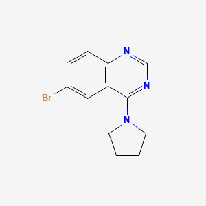 molecular formula C12H12BrN3 B11844623 6-Bromo-4-(pyrrolidin-1-yl)quinazoline CAS No. 6143-82-4