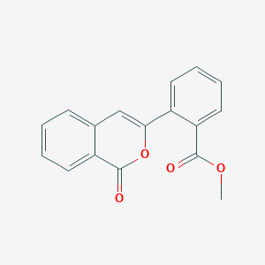 molecular formula C17H12O4 B11844639 Methyl 2-(1-oxo-1H-2-benzopyran-3-yl)benzoate CAS No. 967-45-3
