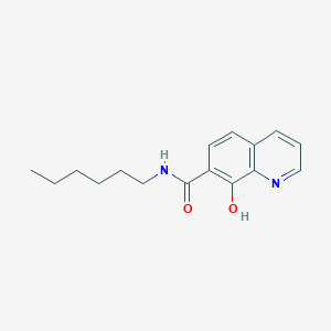 molecular formula C16H20N2O2 B11844685 N-Hexyl-8-hydroxyquinoline-7-carboxamide CAS No. 205040-37-5