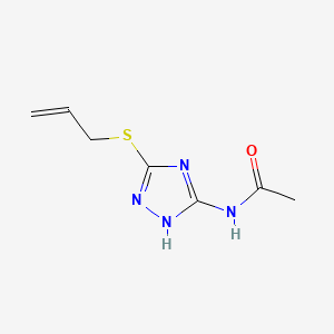 molecular formula C7H10N4OS B1184474 N-[3-(prop-2-en-1-ylsulfanyl)-1H-1,2,4-triazol-5-yl]acetamide 