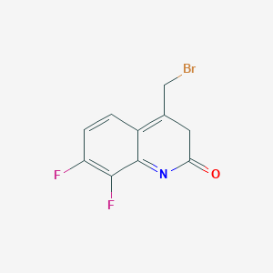 molecular formula C10H6BrF2NO B11844740 4-(bromomethyl)-7,8-difluoro-3H-quinolin-2-one 