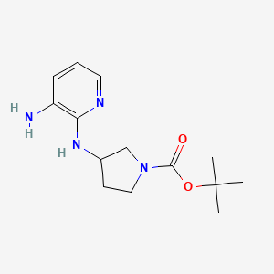 molecular formula C14H22N4O2 B11844899 tert-Butyl 3-((3-aminopyridin-2-yl)amino)pyrrolidine-1-carboxylate 