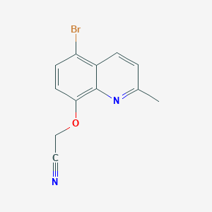molecular formula C12H9BrN2O B11844909 [(5-Bromo-2-methylquinolin-8-yl)oxy]acetonitrile CAS No. 88757-46-4