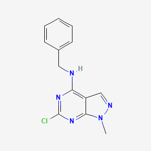 molecular formula C13H12ClN5 B11844962 n-Benzyl-6-chloro-1-methyl-1h-pyrazolo[3,4-d]pyrimidin-4-amine CAS No. 5417-98-1