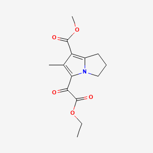 molecular formula C14H17NO5 B11844999 methyl 3-(2-ethoxy-2-oxoacetyl)-2-methyl-6,7-dihydro-5H-pyrrolizine-1-carboxylate 