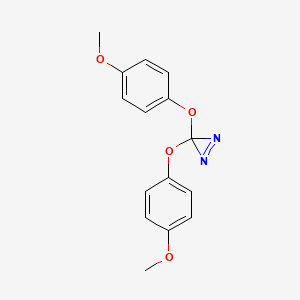 molecular formula C15H14N2O4 B11845001 3,3-Bis(4-methoxyphenoxy)-3H-diazirene CAS No. 651306-52-4