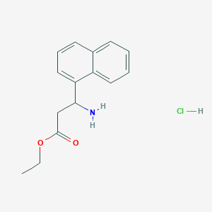 molecular formula C15H18ClNO2 B11845014 Ethyl 3-amino-3-(1-naphthyl)propanoate hydrochloride 