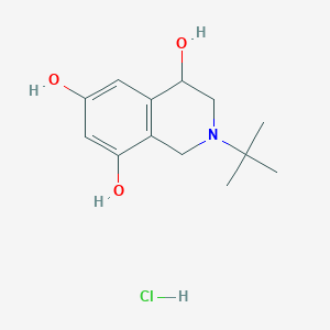 molecular formula C13H20ClNO3 B11845039 2-(tert-Butyl)-1,2,3,4-tetrahydroisoquinoline-4,6,8-triol hydrochloride 
