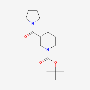 molecular formula C15H26N2O3 B11845066 tert-Butyl 3-(pyrrolidine-1-carbonyl)piperidine-1-carboxylate CAS No. 937724-78-2