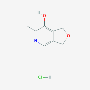 molecular formula C8H10ClNO2 B118451 1,3-Dihydro-6-methylfuro(3,4-c)pyridin-7-ol hydrochloride CAS No. 1006-21-9
