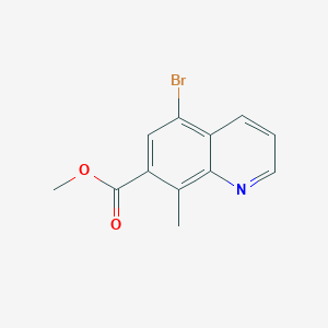 molecular formula C12H10BrNO2 B11845110 Methyl 5-bromo-8-methylquinoline-7-carboxylate 