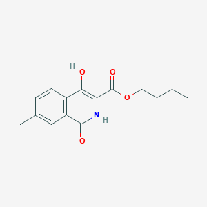molecular formula C15H17NO4 B11845158 Butyl 4-hydroxy-7-methyl-1-oxo-1,2-dihydroisoquinoline-3-carboxylate 